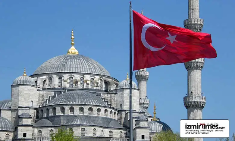 Turkish Flag with Mosque