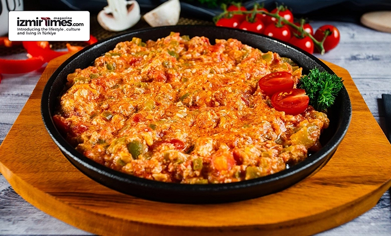 Menemen - Scrambled Eggs with Tomatoes and Peppers: