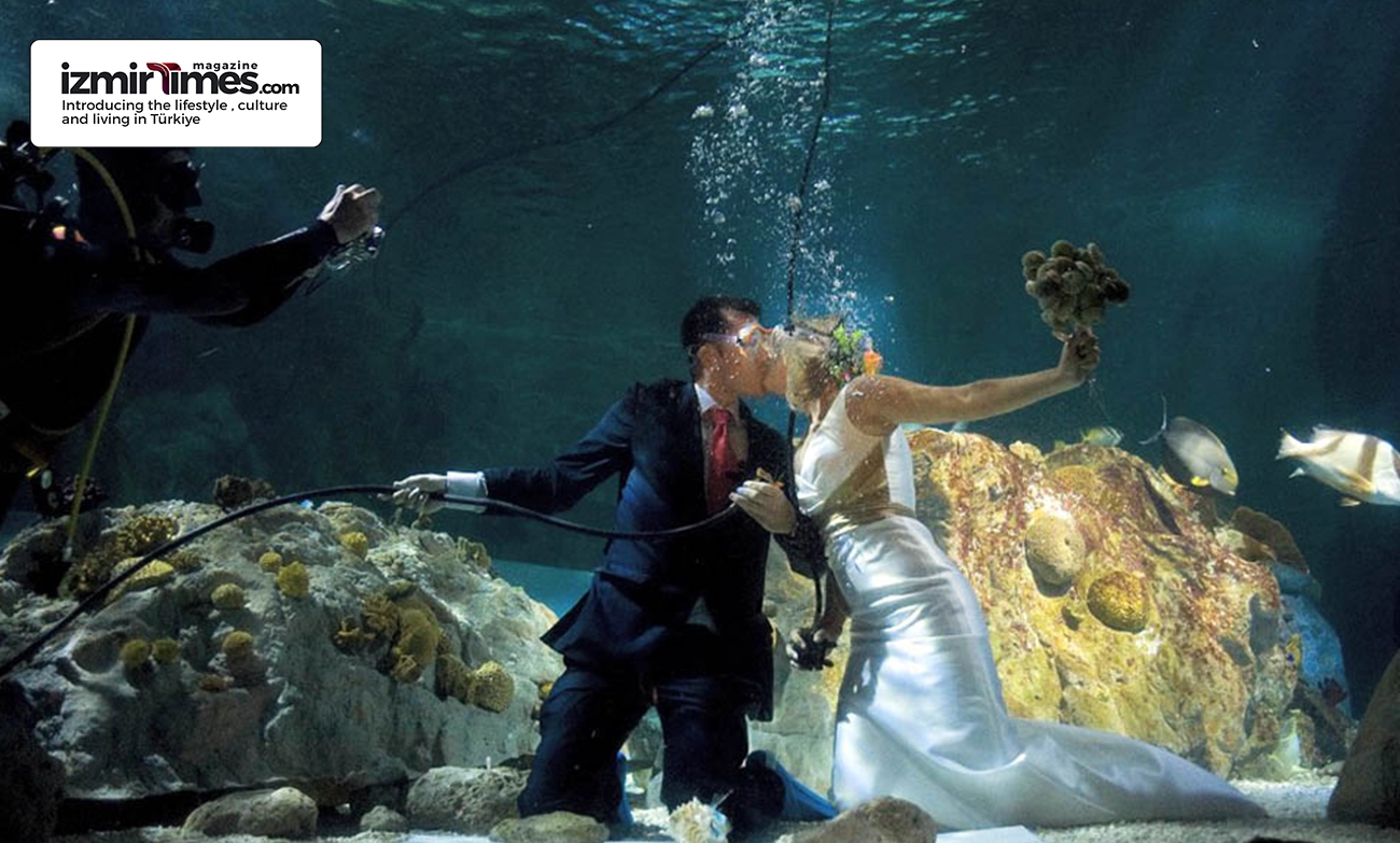 Underwater marriage proposal movie in Izmir